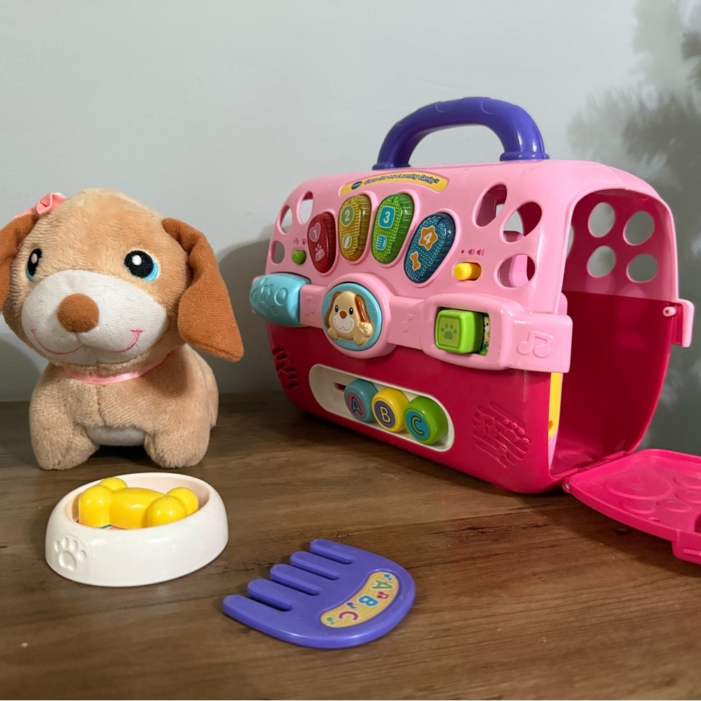 Pink Pet Carrier Toy Set
